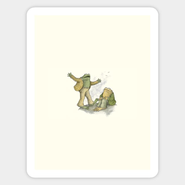 frog and toad Sticker by tan-trundell